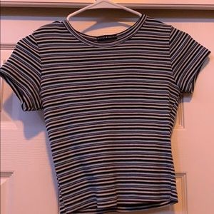short sleeve striped top